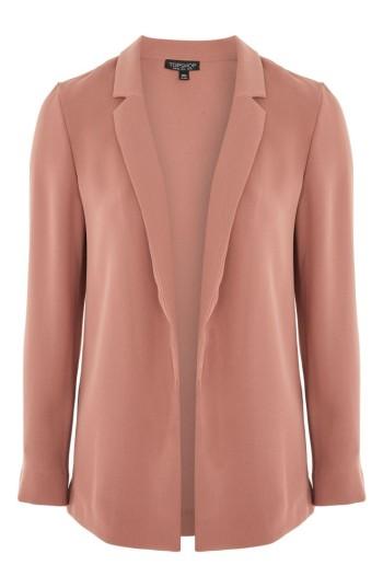 Women's Topshop Chuck On Blazer Us (fits Like 14) - Pink
