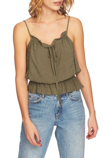 Women's 1.state Ruffle Camisole, Size - Green