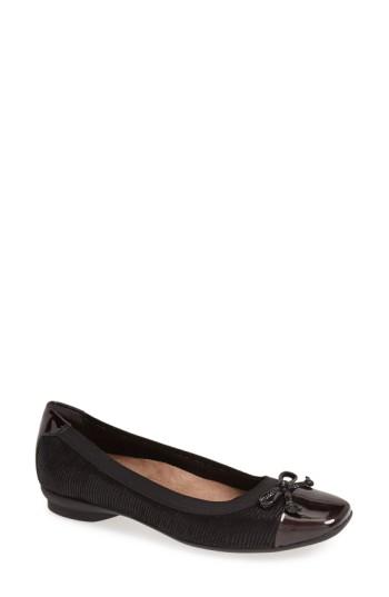 Women's Clarks 'candra Glow' Flat W - Black