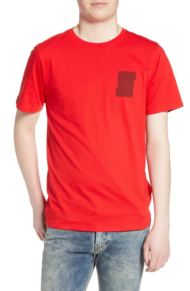 Men's Saturdays Nyc Interlock Logo T-shirt - Red