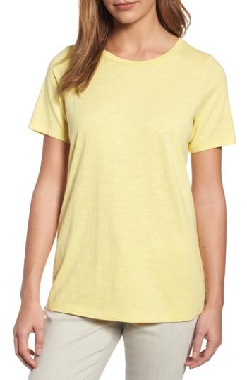 Petite Women's Eileen Fisher Organic Cotton Tee P - Yellow