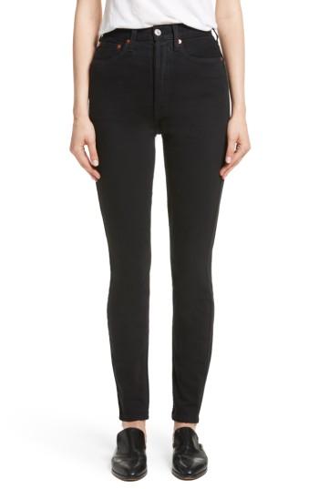 Women's Re/done Originals Ultra High Waist Skinny Jeans - Black