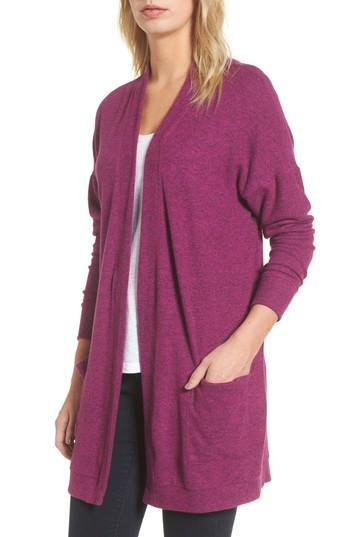 Women's Gibson Cozy Fleece Cardigan Regular - Purple