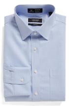 Men's Nordstrom Men's Shop Smartcare(tm) Classic Fit Check Dress Shirt .5 32 - Blue