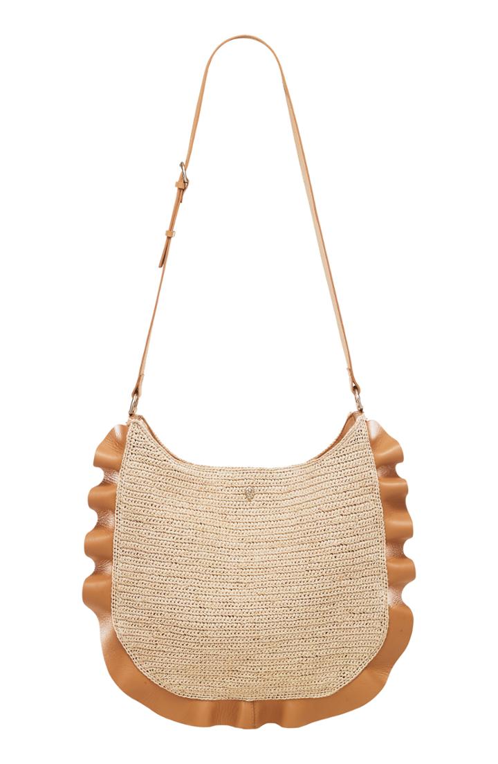 Helen Kaminski Andalusia Raffia & Leather Hobo - Beige
