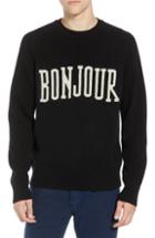 Men's French Connection Bonjour Wool Blend Sweater, Size - Black