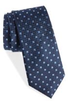 Men's Nordstrom Men's Shop Mauro Neat Silk Tie, Size - Blue