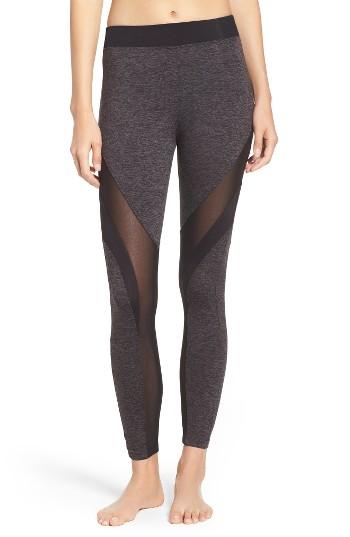 Women's Koral Frame Mixed Media Leggings - Black