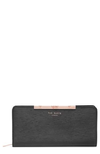Women's Ted Baker London Yasmine Plisse Leather Matinee Wallet -