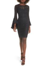 Women's Soprano Lace Bell Sleeve Dress - Black
