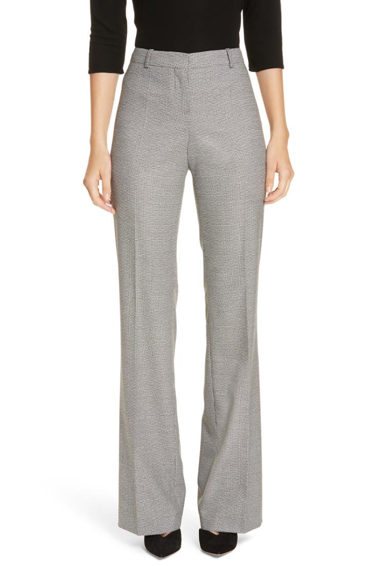 Women's Boss Tulea Blurred Optic Wool Suiting Trousers