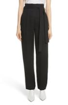 Women's Robert Rodriguez Belted Linen Blend Pants - Black