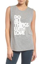 Women's Spiritual Gangster Do All With Love Tank - Grey
