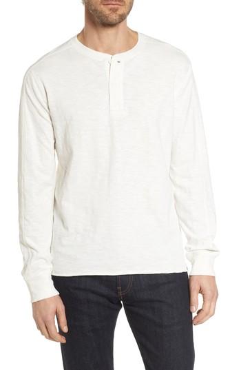 Men's Grayers Cooper Slub Long Sleeve Henley - White