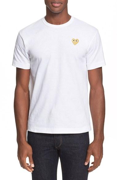 Men's Comme Des Garcons Play Crewneck T-shirt - White