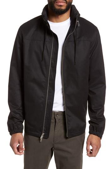 Men's Vince Regular Fit Hooded Jacket - Black
