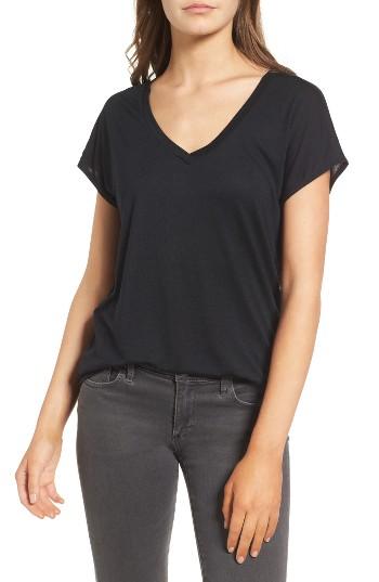 Women's Trouve High/low Dolman Tee, Size - Black