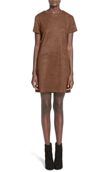 Women's Wayf Faux Suede Shift Dress, Size X-small -