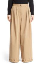 Women's Moncler Wide Leg Cotton Chino Pants