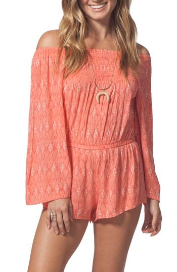 Women's Rip Curl Saltwater Off The Shoulder Romper - Pink
