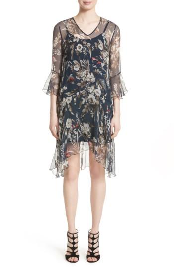 Women's Fuzzi Silk Chiffon Dress Us / 44 It - Blue