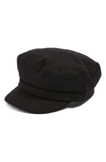 Women's Topshop Baker Boy Cap - Black