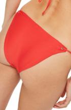 Women's Topshop Rib Eyelet Bikini Bottom Us (fits Like 0) - Red