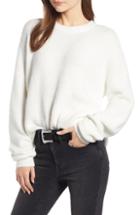 Women's Something Navy Fuzzy Oversize Sweater - Ivory