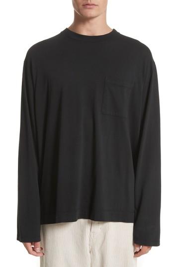 Men's Our Legacy Long Sleeve Pocket T-shirt, Size - Black