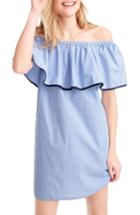 Women's J.crew Tipped Off The Shoulder Shift Dress