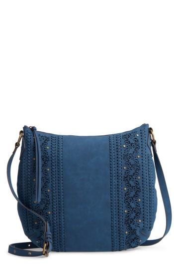 Elle & Jae Gypset Palomina Faux Leather Crossbody Hobo - Blue
