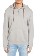 Men's Frame Classic Fit Quarter Zip Hoodie, Size - Grey