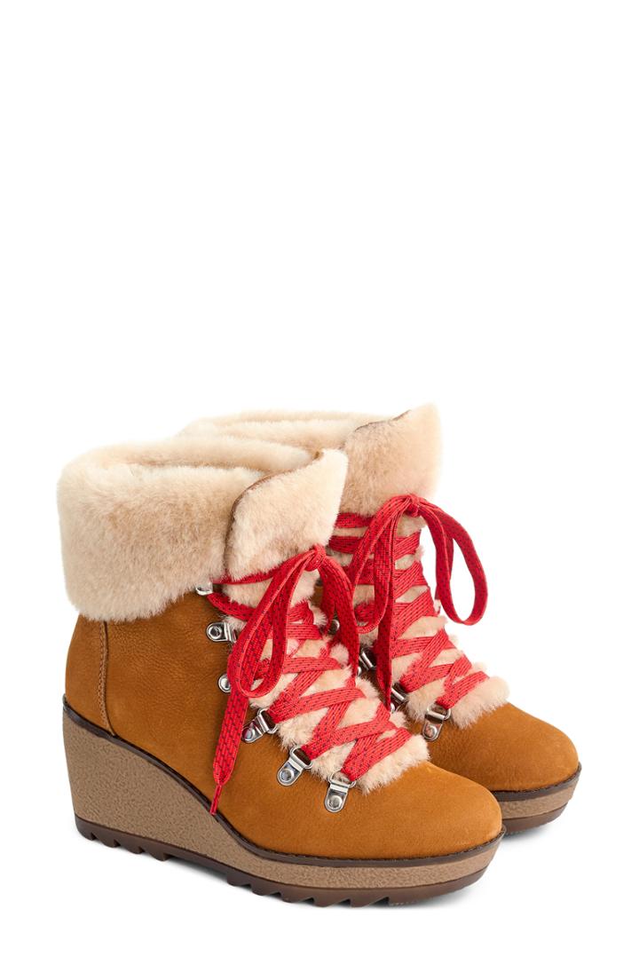 Women's J.crew Nordic Wedge Bootie M - Brown