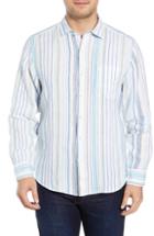 Men's Tommy Bahama Lagoon Stripe Sport Shirt - White
