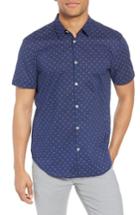 Men's John Varvatos Star Usa Star Print Woven Shirt - Blue