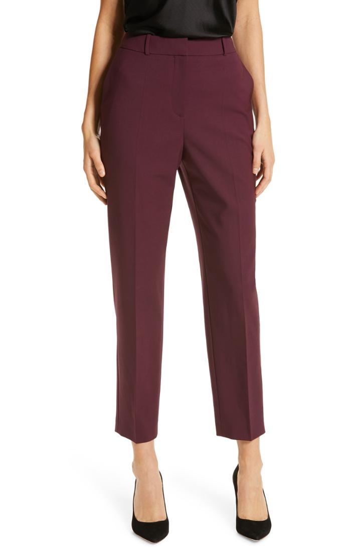 Women's Boss Tavela Suit Ankle Pants - Purple