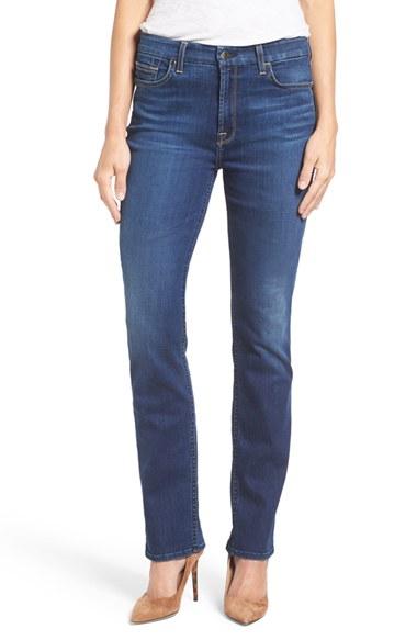 Women's Jen7 Stretch Slim Straight Leg Jeans - Blue