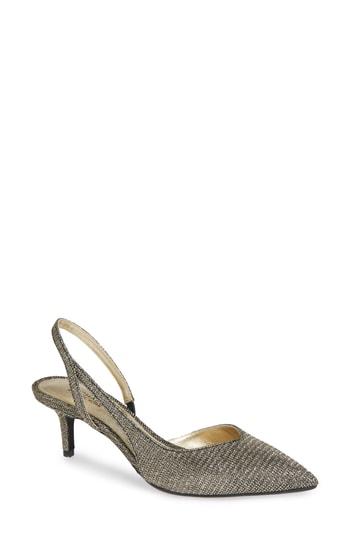 Women's Michael Michael Kors Eliza Flex Slingback Pump M - Metallic