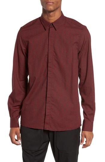Men's Antony Morato Check Woven Shirt - Red