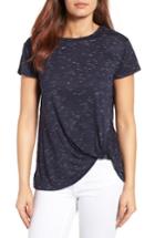 Women's Bobeau Knot Front Tee - Blue