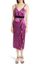 Women's Cinq A Sept Lara Print Silk Midi Dress - Pink