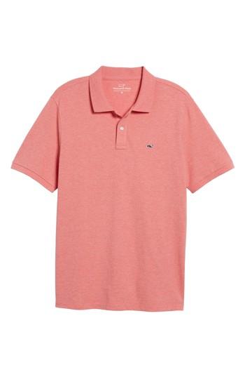 Men's Vineyard Vines Fit Pique Polo, Size Medium - Red