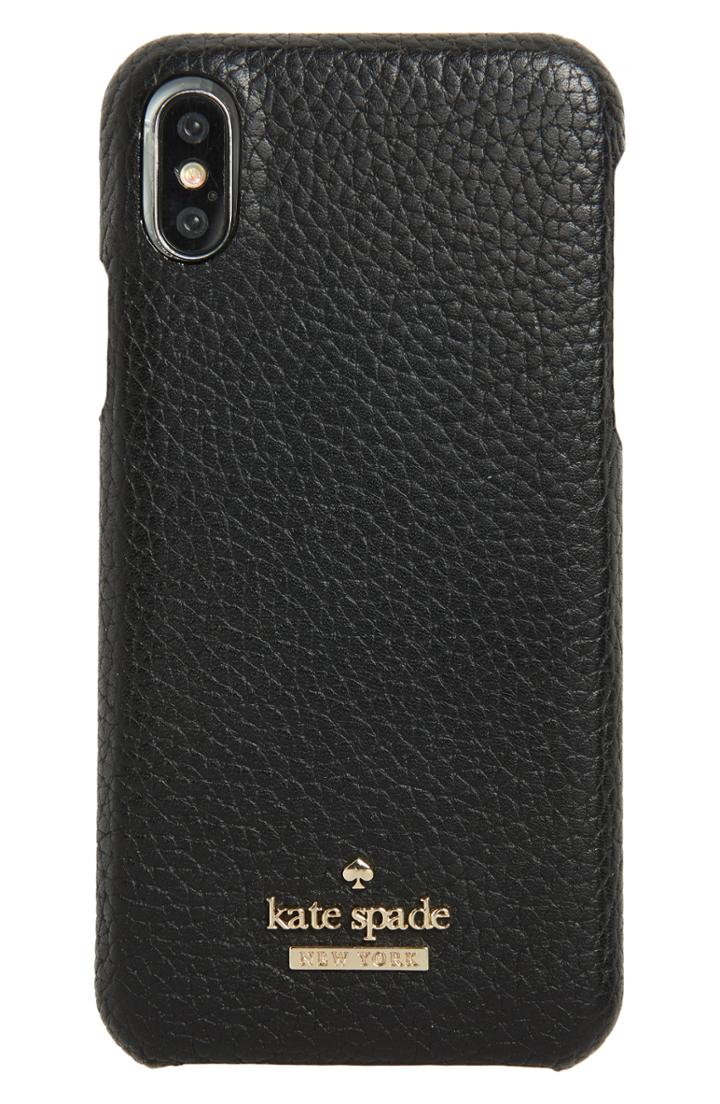 Kate Spade New York Pebbled Leather Iphone X/xs Case - Black