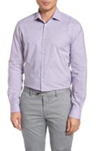 Men's John Varvatos Star Usa Regular Fit Stretch Check Dress Shirt .5l - Purple