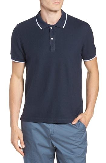 Men's Atm Anthony Thomas Melillo Tipped Pique Polo - Blue