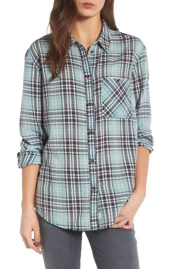 Women's Treasure & Bond Remade Plaid Boyfriend Shirt