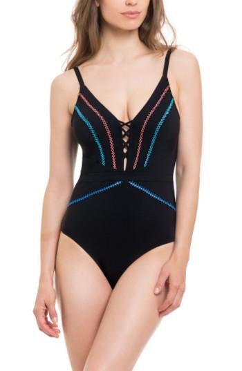 Women's Profile By Gottex Calypso One-piece Swimsuit - Black