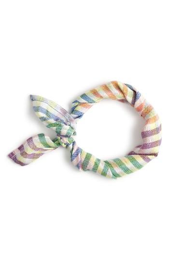 Women's J.crew Rainbow Gingham Bandana, Size - Purple