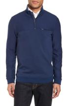 Men's Ted Baker London Livstay Slim Fit Quarter Zip Pullover (xl) - Blue