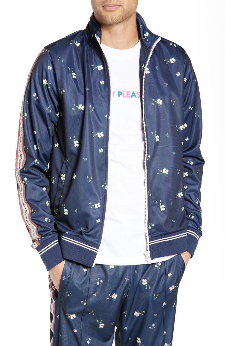 Men's Wesc Marcus Flower Track Jacket - Blue